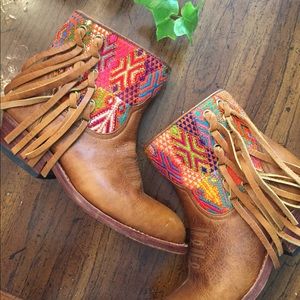 Uxibal Fringe ankle boots made in Guatemala